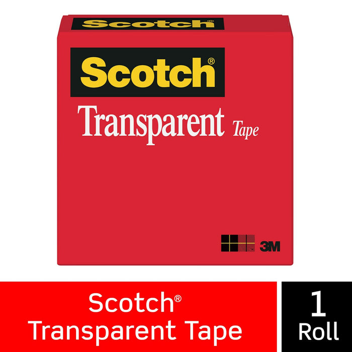 Scotch® Transparent Tape 600 Clear, 3/4 in x 1296 in