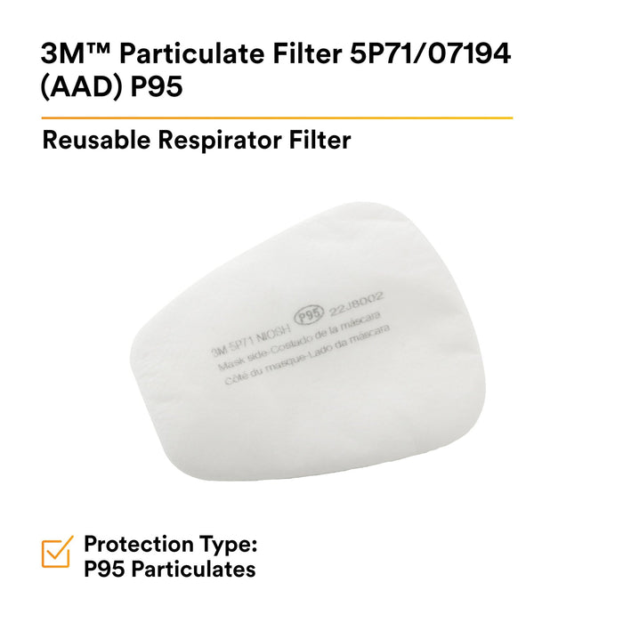 3M Particulate Filter 5P71/07194(AAD), P95 100 EA/Case