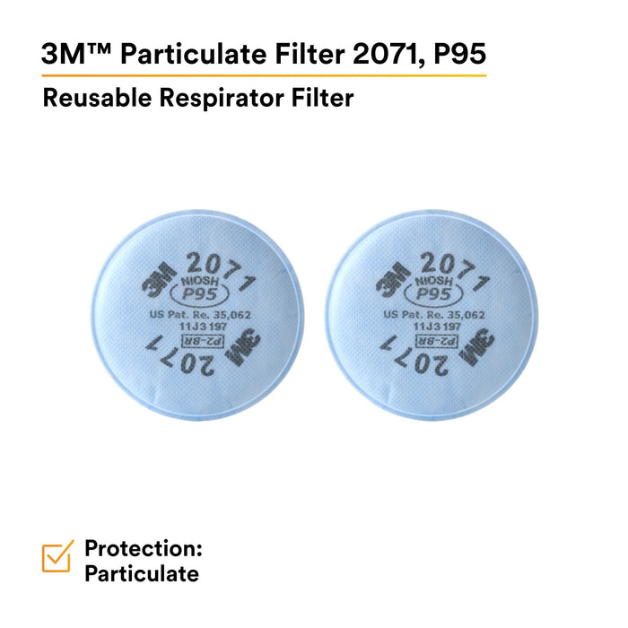3M Particulate Filter 2071, P95 100 EA/Case