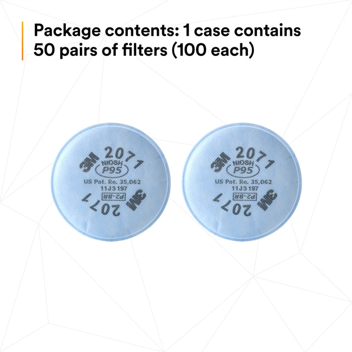 3M Particulate Filter 2071, P95 100 EA/Case