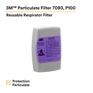 3M Particulate Filter 7093, P100 60 EA/Case