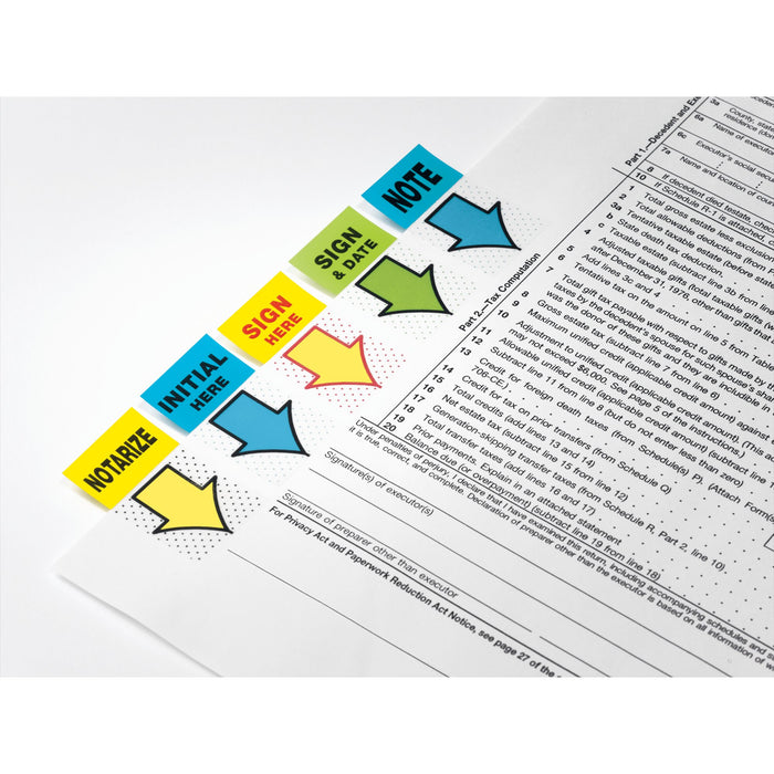 Post-it® Sign Here Flags 680-9 (36) 1 in x 1.7 in (25,4 mm x 43
