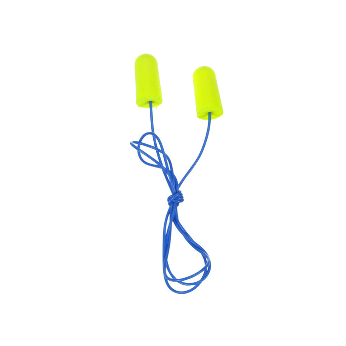 3M E-A-Rsoft Yellow Neons Earplugs 311-1250, Corded, Poly Bag,Regular Size