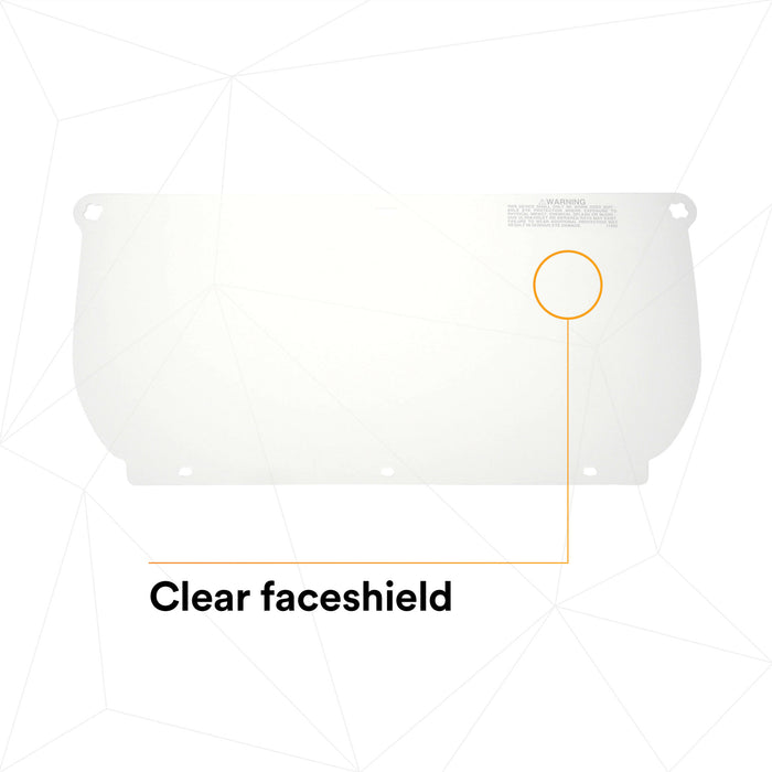 3M Clear Polycarbonate Faceshield WP98, 82543-00000, Flat Stock 10EA/Case