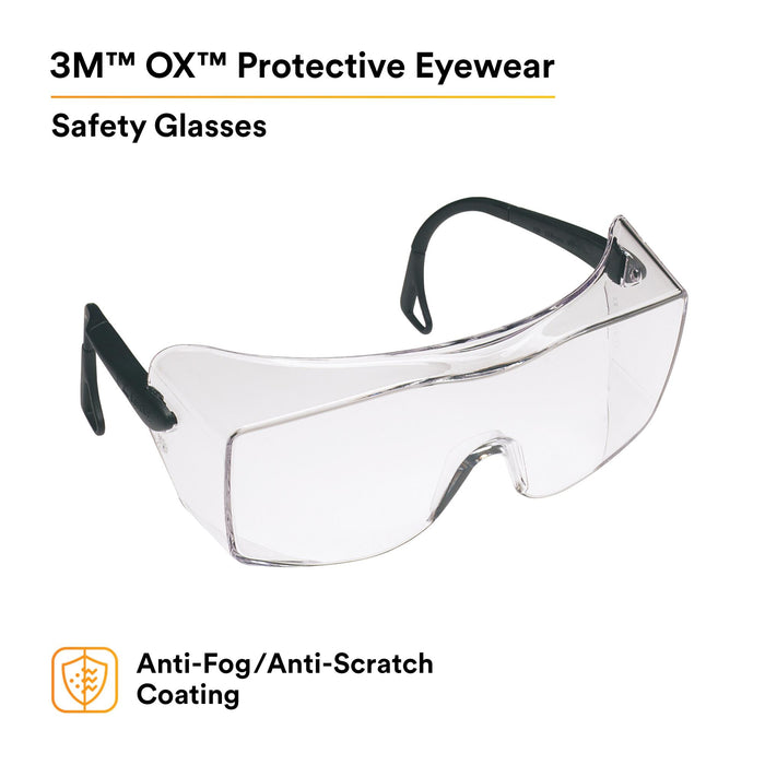 3M OX Protective Eyewear 2000, 12166-00000-20 Clear Anti-Fog Lens