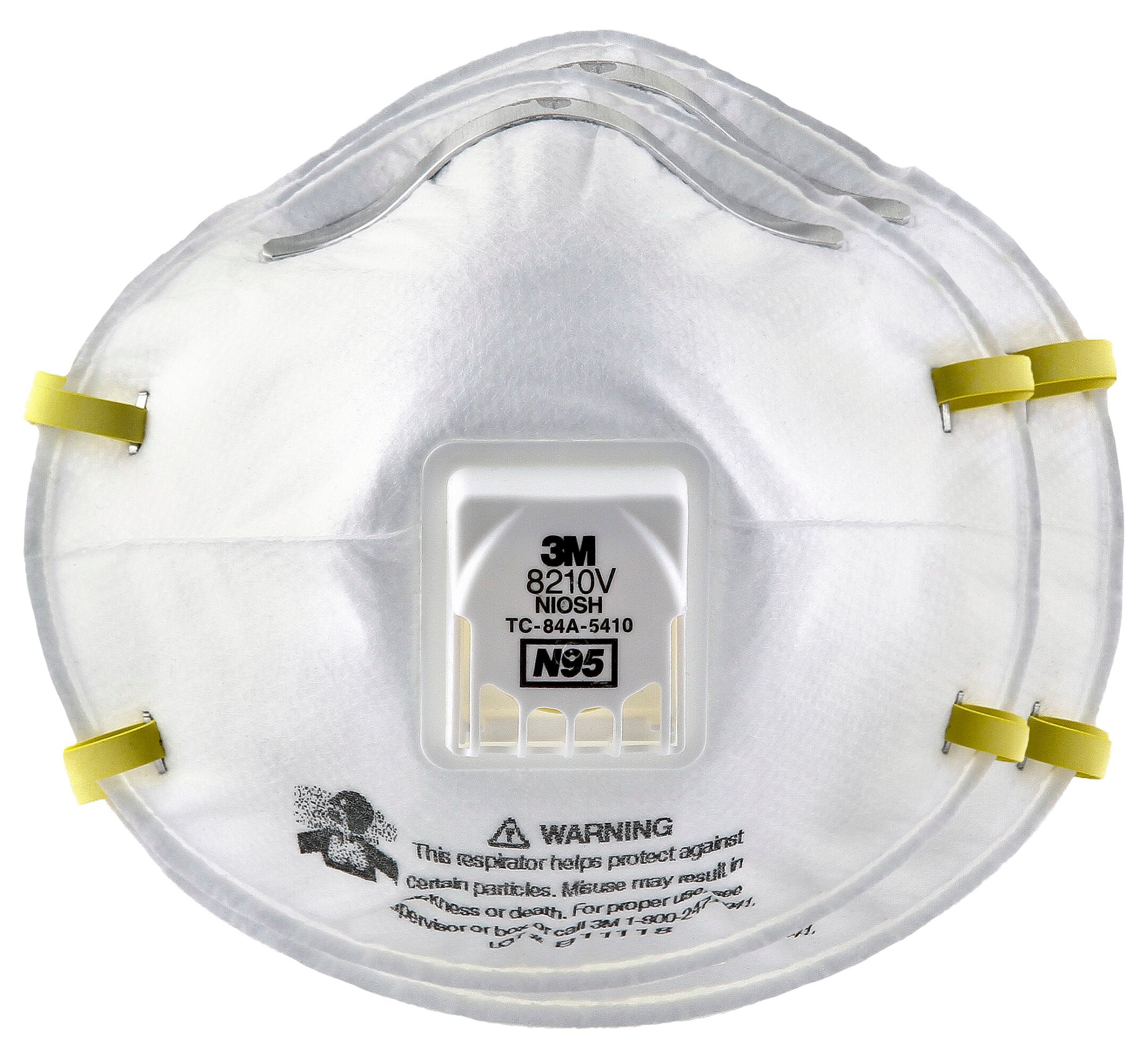 3M Particulate Respirator 8210V, N95, Carton / 10