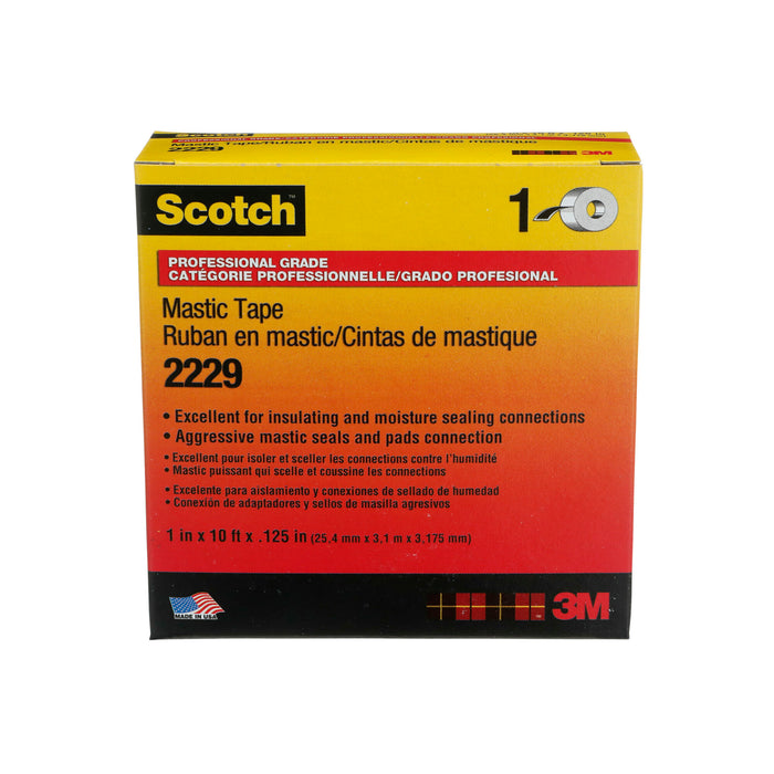 3M Scotch-Seal Mastic Tape Compound 2229, 1 in x 10 ft, Black