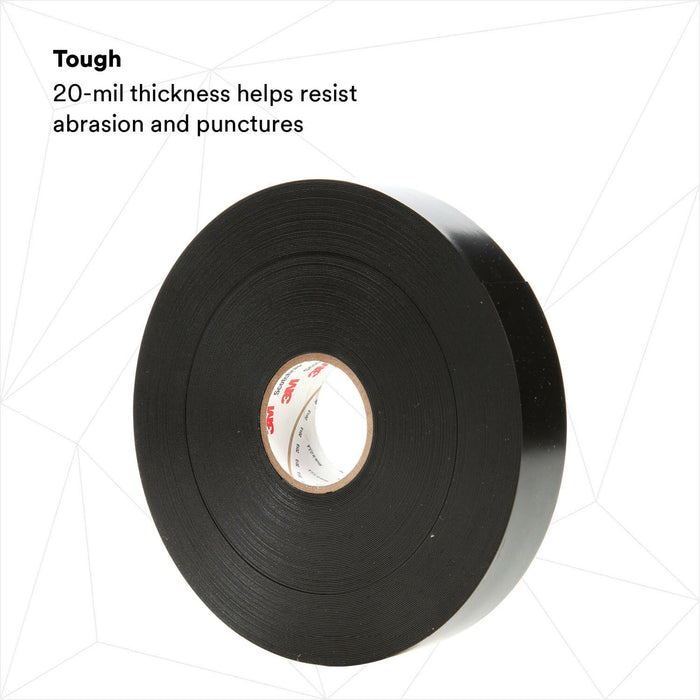 3M Scotchrap Vinyl Corrosion Protection Tape 51, 1 in x 100 ft,Unprinted, Black