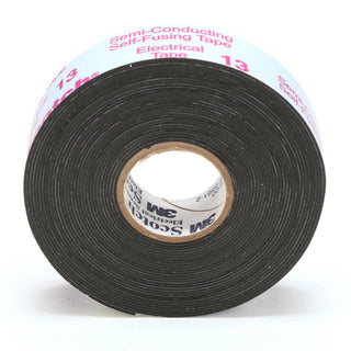 Scotch® Electrical Semi-Conducting Tape 13, 3/4 in x 15 ft, Printed,Black
