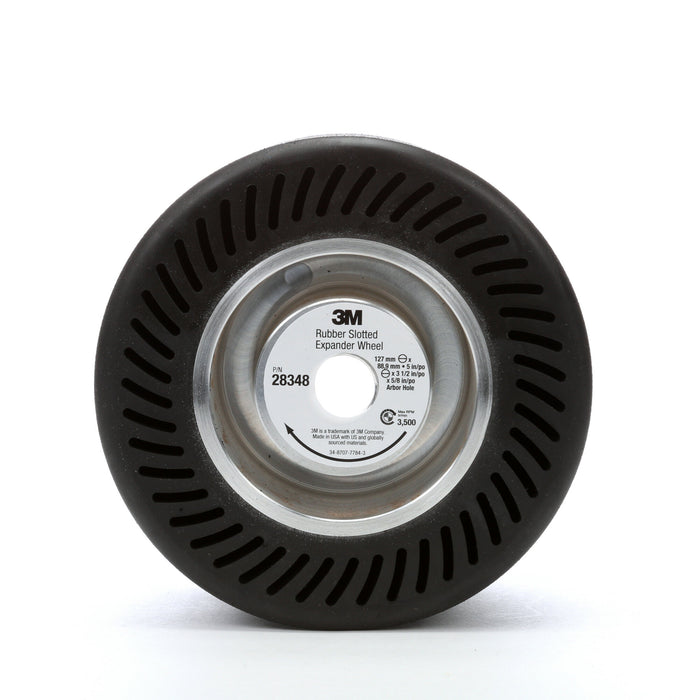 3M Rubber Slotted Expander Wheel 28348, 5 in x 3-1/2 in 5/8 in ArborHole