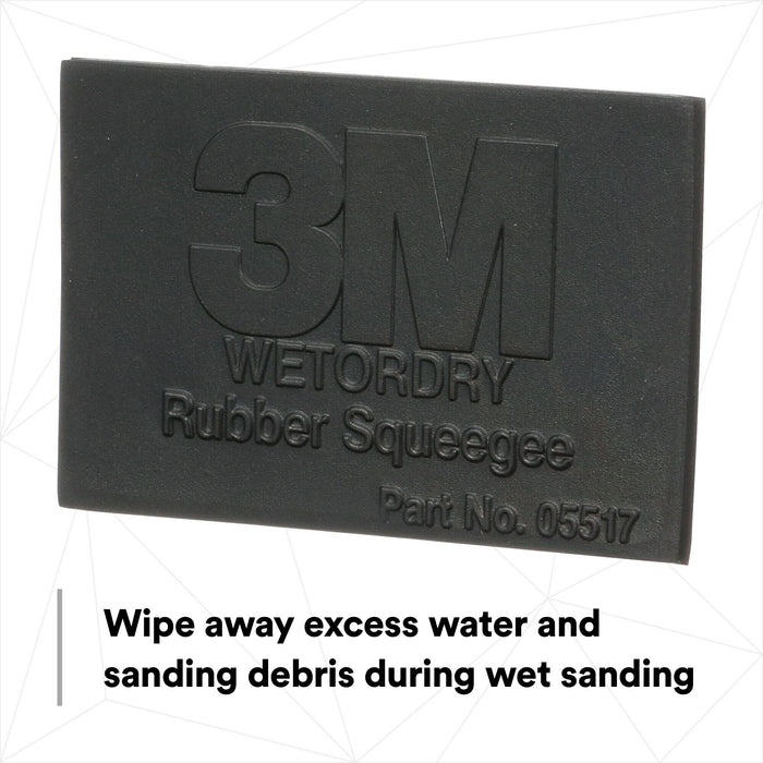 3M Wetordry Rubber Squeegee, 05517, 2-3/4 in x 4 1/4 in