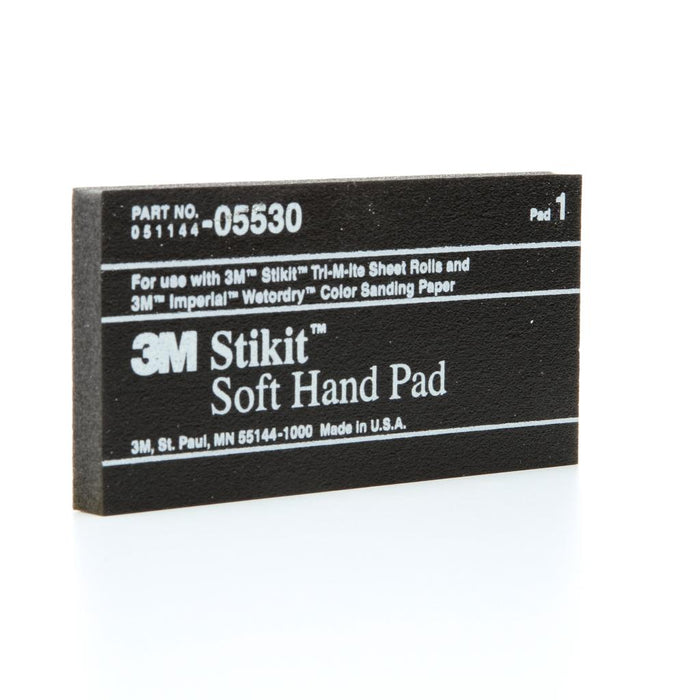 3M Stikit Soft Hand Pad, 05530, 2-3/4 in x 5-1/2 in x 3/8 in, 5 pads
per pack