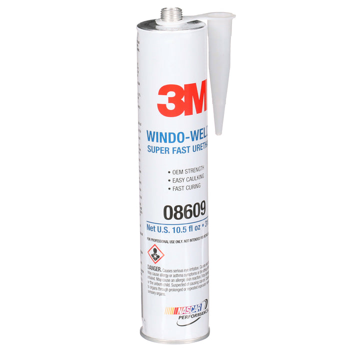 3M Windo-Weld Super Fast Urethane, 08609, Black, 10.5 fl oz Cartridge