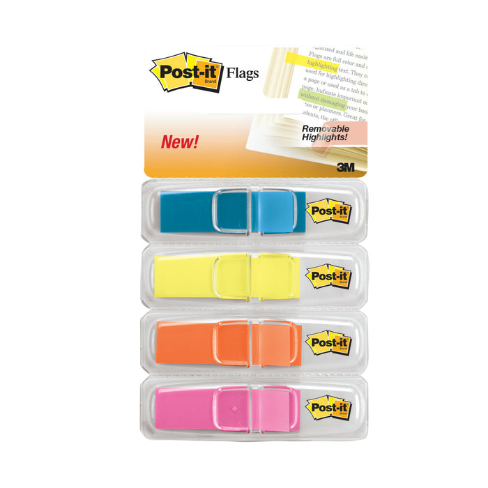 Post-it® Flags 683-4ABX, .47 in. x 1.7 in. Assorted Brights