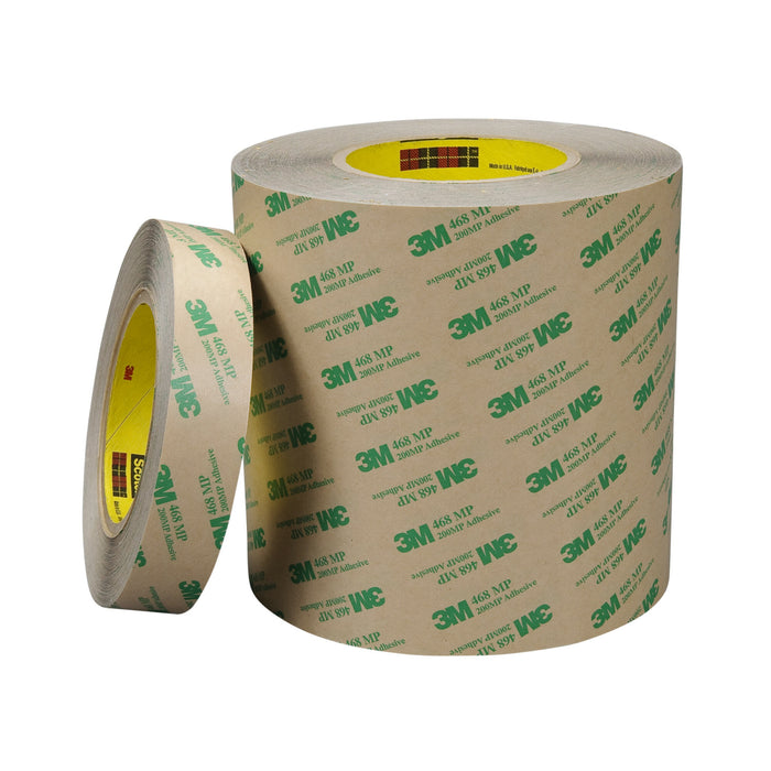 3M Adhesive Transfer Tape 468MP, Clear, 48 in x 120 yd, 5 mil