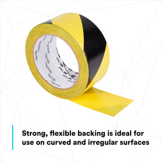 3M Safety Stripe Warning Tape 766, Black/Yellow, 2 in x 36 yd, 5 mil