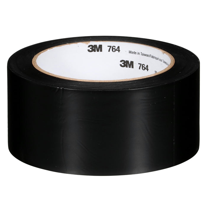 3M General Purpose Vinyl Tape 764, Black, 2 in x 36 yd, 5 mil, 24 Roll/Case