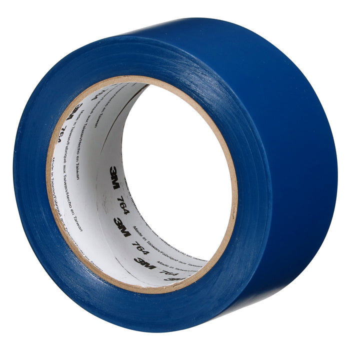 3M General Purpose Vinyl Tape 764, Blue, 2 in x 36 yd, 5 mil, 24 Roll/Case