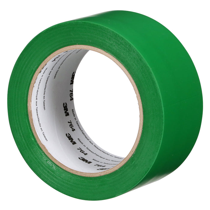 3M General Purpose Vinyl Tape 764, Green, 2 in x 36 yd, 5 mil, 24 Roll/Case
