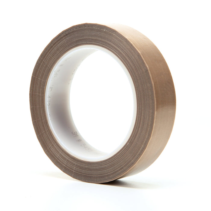 3M PTFE Glass Cloth Tape 5451, Brown, 1 in x 36 yd, 5.6 mil