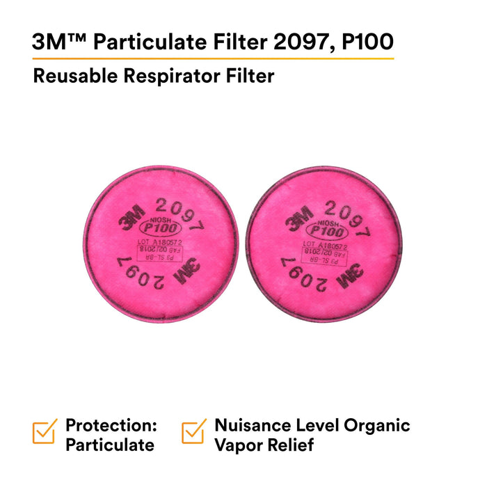 3M Particulate Filter 2097/07184(AAD), P100