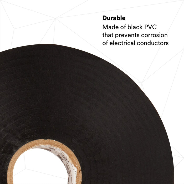 Scotch® Vinyl Electrical Tape 22, 1-1/2 in x 36 yd, Black, 1roll/carton