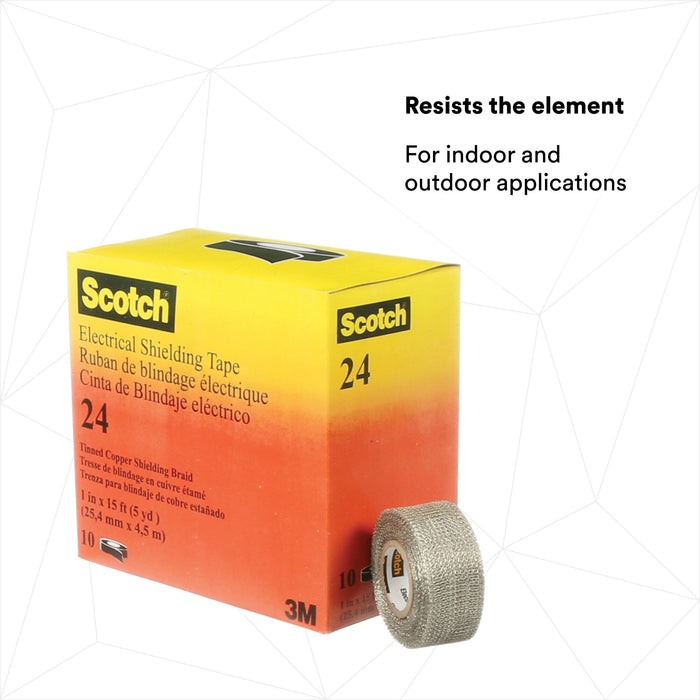 Scotch® Electrical Shielding Tape 24, 1 in x 15 ft (25 mm x 4,6 m)