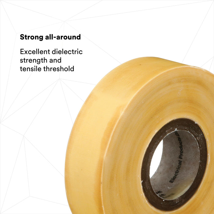Scotch® Varnished Cambric Tape 2510, 3/4 in x 60 ft, Yellow, 1roll/carton