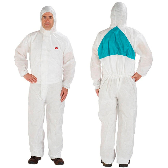 3M Disposable Protective Coverall 4520-XXL, White/Green, Type 5/6