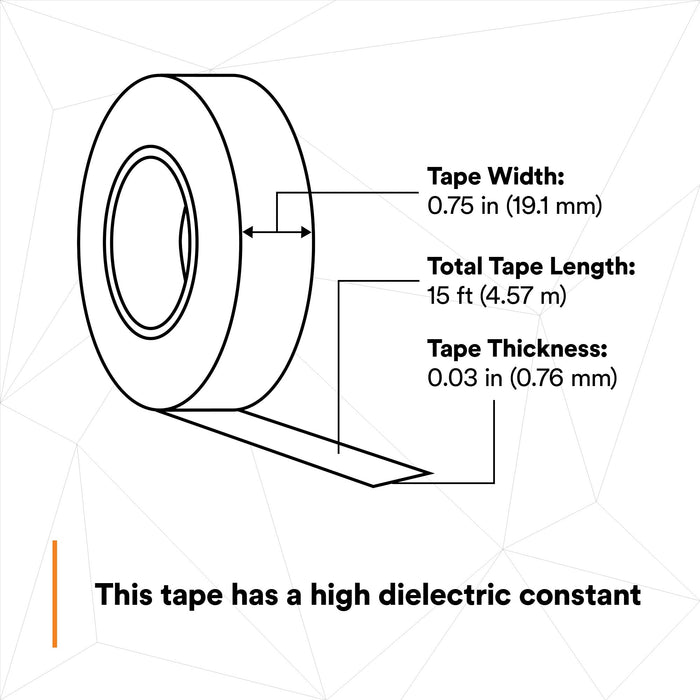 Scotch® Electrical Stress Control Tape 2220, 3/4 in x 15 ft, Gray