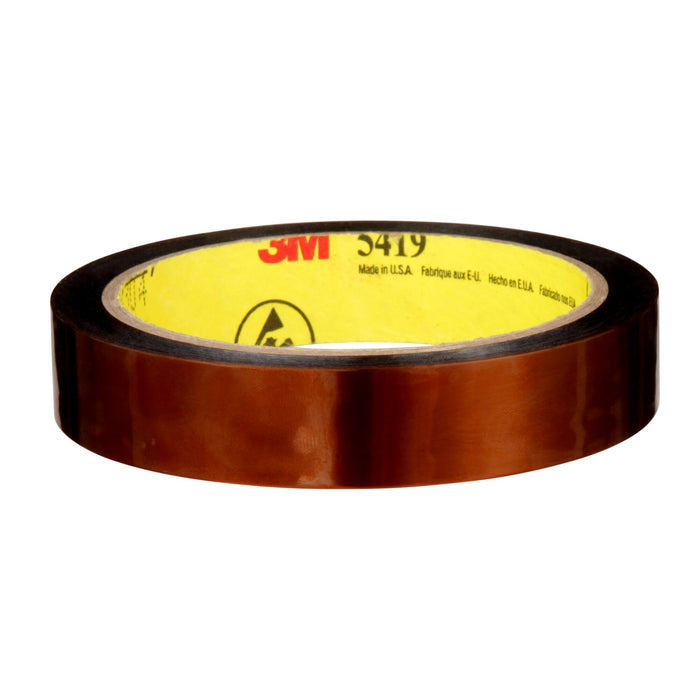 3M Low-Static Polyimide Film Tape 5419 Gold, 3/4 in x 36 yds x 2.7 mil,
12/Case