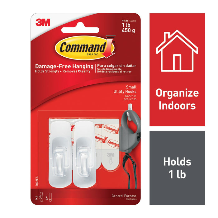 Command General Purpose Utility 17002ANZ, Small Hook, 6 Pack/Bag
