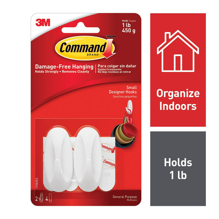 Command Small Designer Hooks 17082ANZ, 6 Packs/Bag