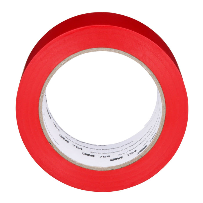 3M General Purpose Vinyl Tape 764, Red, 2 in x 36 yd, 5 mil, 24 Roll/Case