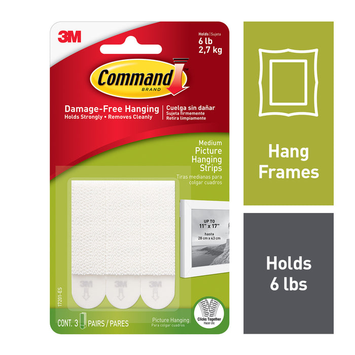 Command Picture Hanging Strips 17201, Medium Picture Hanging Strip, 9 Pack/Bag