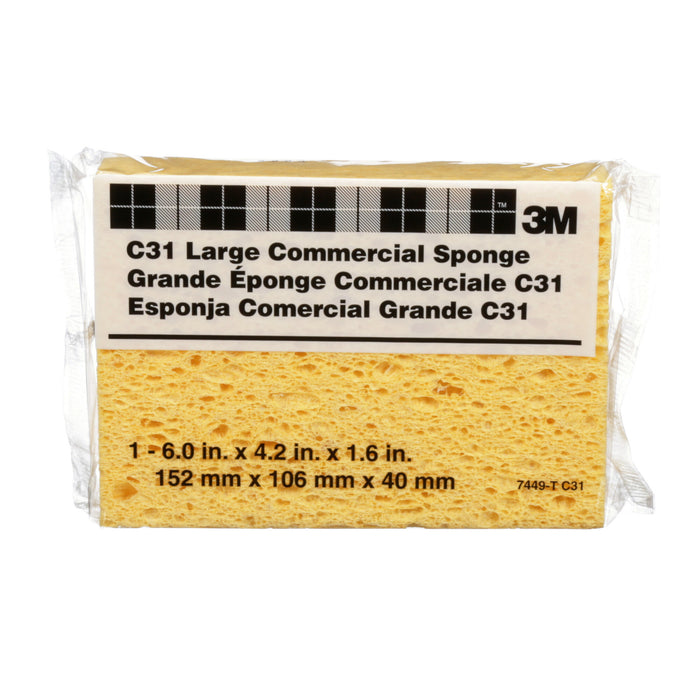 3M Commercial Size Sponge C31, 6 in x 4.25 in x 1.625 in