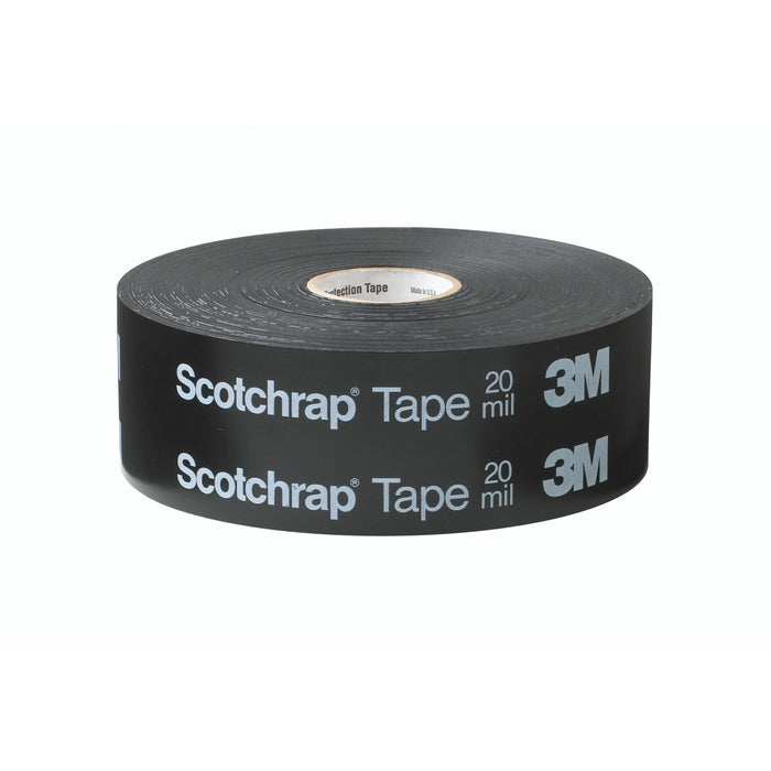 3M Scotchrap Vinyl Corrosion Protection Tape 51, 4 in x 100 ft,Printed, Black