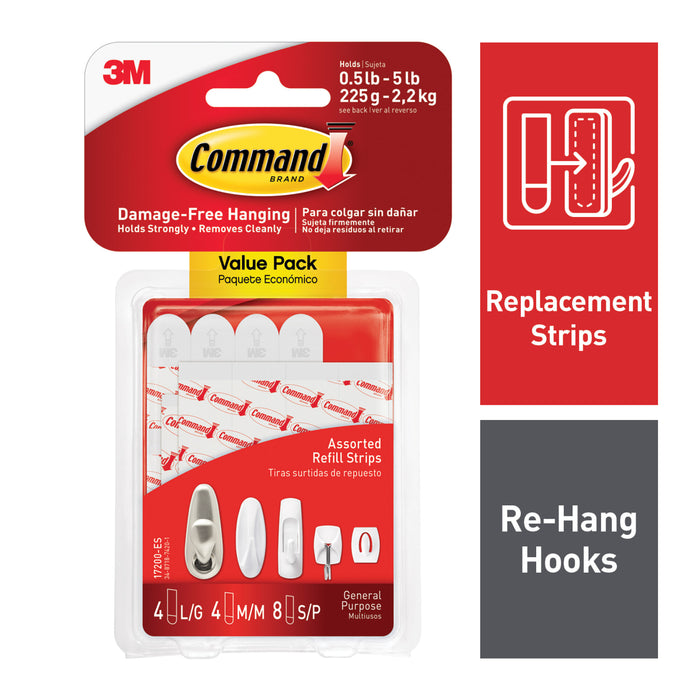 Command Assorted Refill Strips 17200-ES