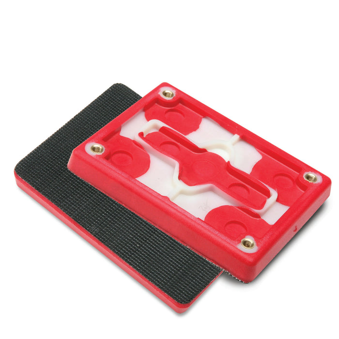 3M Hookit Pad 20433, 3 in x 4 in x 1/2 in Red Foam