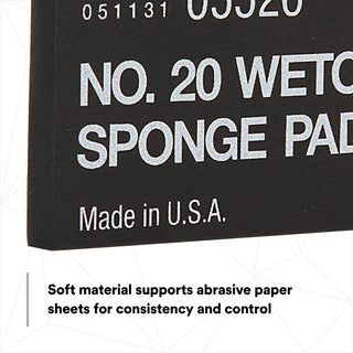 3M Wetordry Sponge Pad 20, 05526, 5 1/2 x 2-3/4 in x 3/8 in