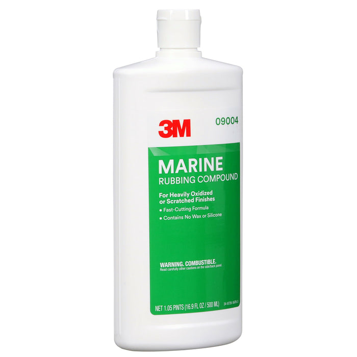 3M Marine Rubbing Compound, 09004, 16.9 fl oz (500 mL)