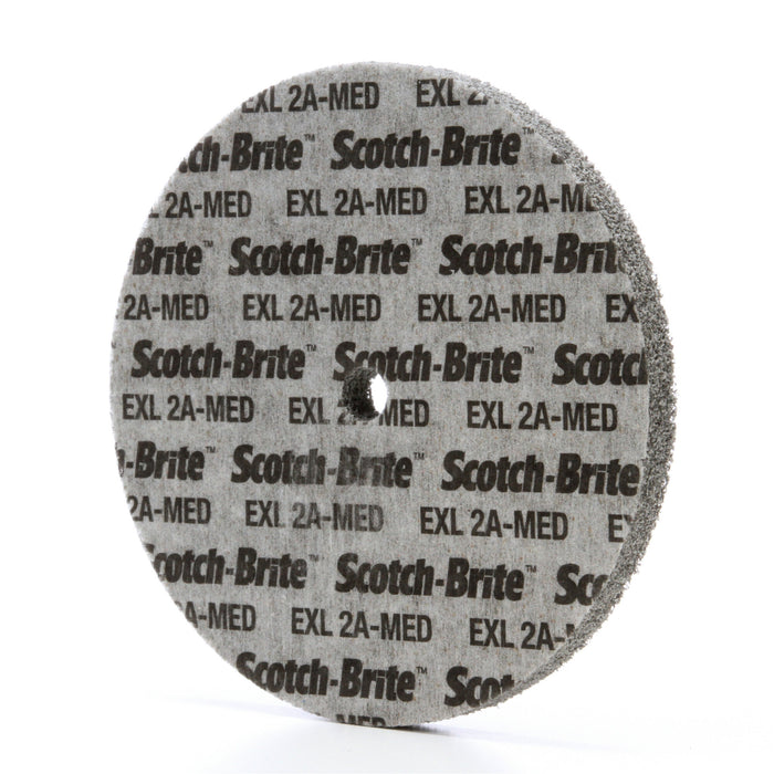 ScotchBrite EXL Unitized Wheel, XLUW, 2A Medium, 6 in x 1/2 in x 1/2
