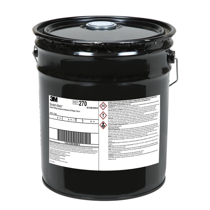 3M Scotch-Weld Epoxy Potting Compound 270, Black, Part A, 5 Gallon(Pail)