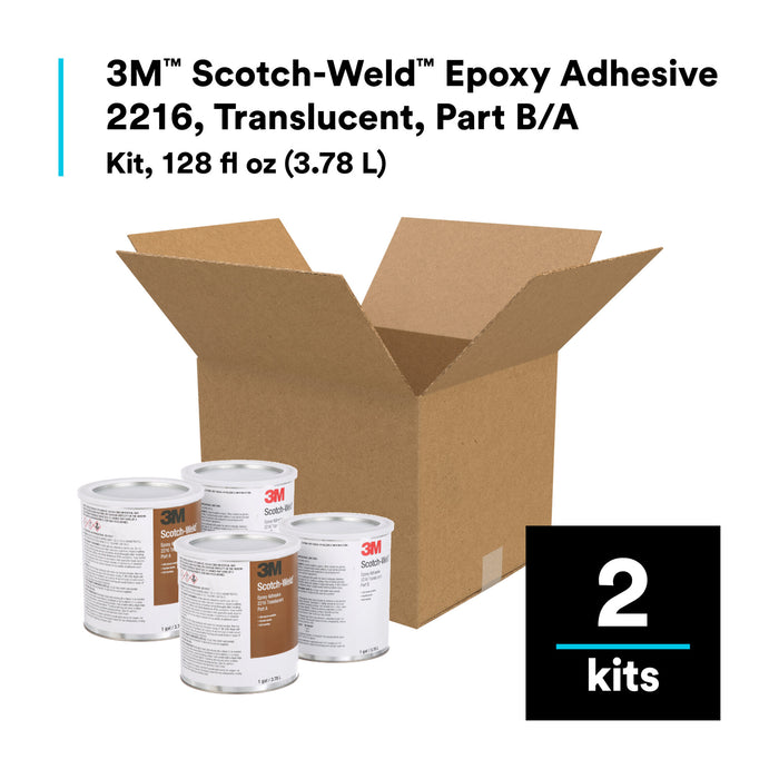 3M Scotch-Weld Epoxy Adhesive 2216, Translucent, Part B/A, 1 Gallon