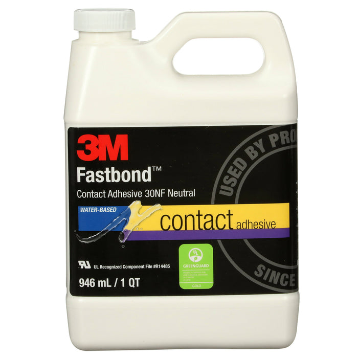 3M Fastbond Contact Adhesive 30NF, Neutral, 1 Quart Can