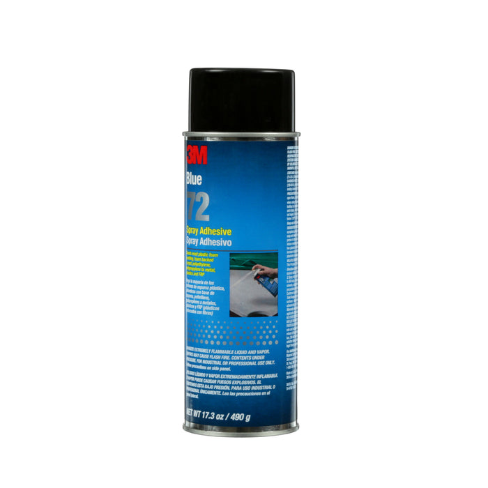 3M Pressure Sensitive Spray Adhesive 72, Blue, 24 fl oz Can (Net Wt17.3 oz)
