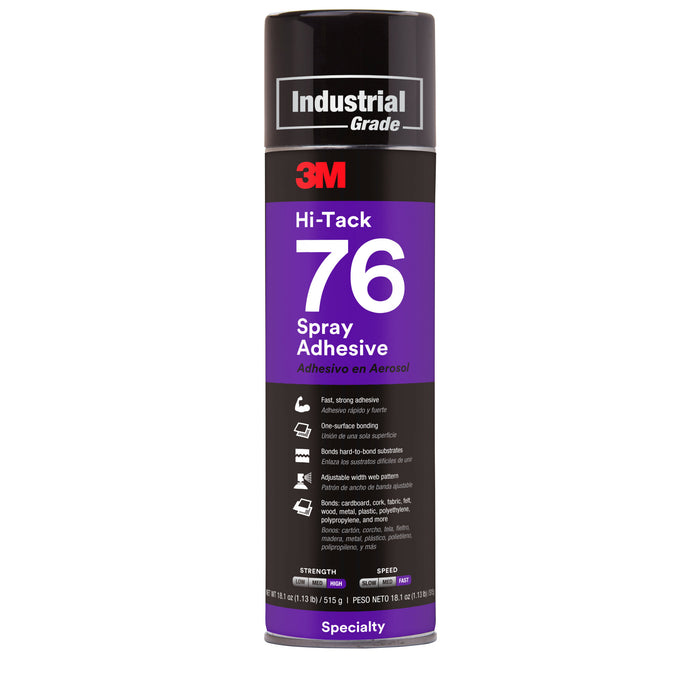 3M Hi-Tack Spray Adhesive 76, Clear, 24 fl oz Can (Net Wt 18.1 oz)