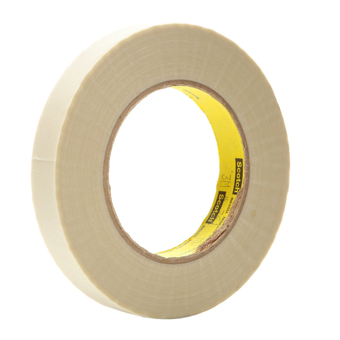 3M Glass Cloth Tape 361, White, 3/4 in x 60 yd, 6.4 mil, 48 rolls percase