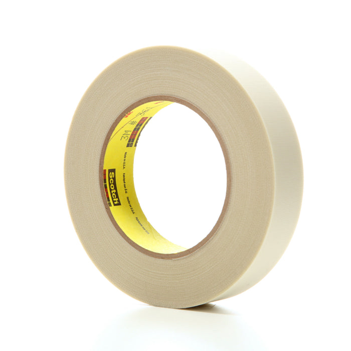 3M Glass Cloth Tape 361, White, 1 in x 60 yd, 6.4 mil, 36 rolls percase