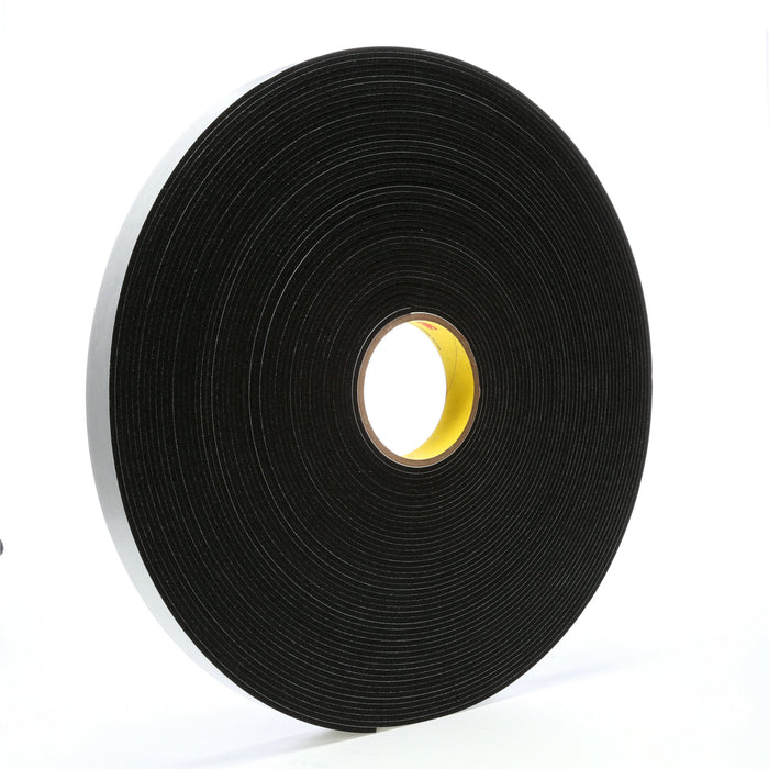 3M Vinyl Foam Tape 4508, Black, 1 in x 36 yd, 125 mil